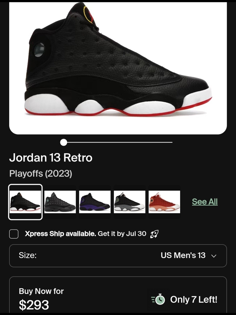 Jordan 13 Retro Men’s Sneakers - Black/Red